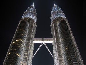 Las Torres Petronas, situadas en Kuala Lumpur, capital de Malasia